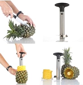 Pineapple Corer and Slicer Cutter Stainless Steel Tool for Easy Fruit Removal