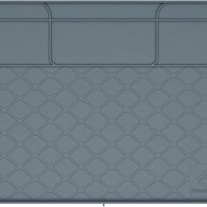 Waterproof Under Sink Mat for Kitchen, 34" x 22" (Customizable to Smaller Sizes), Silicone Drip Tray for Kitchen and Bathroom Cabinets, Holds up to 3.3 Gallons of Liquid - Grey