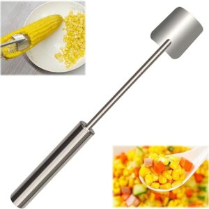 Corn Cob Stripper，2025 NEW Long Handle Stainless Steel Corn Stripping Too，Corn on the Cob Remover, Fast and Safe, Suitable for Home Kitchens, Restaurant Chefs, Outdoor Dining Enthusiasts
