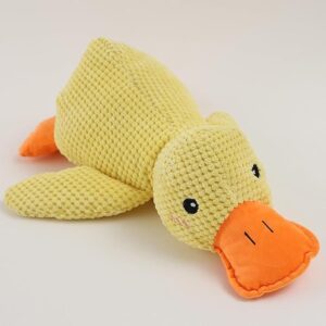 Mellow Dog Calming Duck, 2025 New Yellow Duck Dog Toy, The Mellow Ducks Calming Pillow, Dogs Ducks Toy with Quacking Sound for Indoor Dogs (Yellow)
