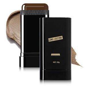 Hair Color Stick, Waterproof and Sweat-Proof Hair Dye Stick, Portable Color Touch-Up Hair Sticks With Comb, Cover Gray Hair Color Correction Sticks for Women & Men (02# Dark Brown)