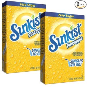 Pineapple Sunkist Singles To Go Drink Mix, Bundle of 2