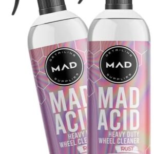 MAD Acid Heavy Duty Wheel Cleaner & Rim Cleaner - 16oz. Pack of 2 - Safe on Chrome, Clear Coated Painted Surfaces, Glass, Plastic, And Most Wheel Finishes - Brake Dust, Rust, and Grime