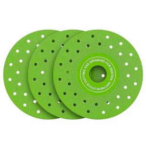 LOZLIN 3PCS 115MM Vacuum Brazed Ultra-Thin Multi-Pore Flat Abrasive Sheet Disc for Porcelain Glass Ceramic Tile Granite Marble Diamond Saw Blade