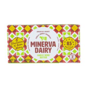 Minerva Dairy Amish Butter, Garlic Herb Waiting For Brand Approval